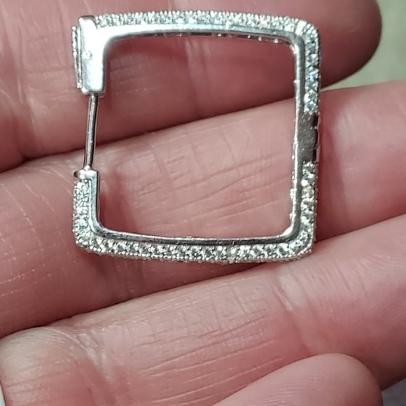 Suzy Lavian Sterling Square CZ earing (Single) - Picture 6 of 12